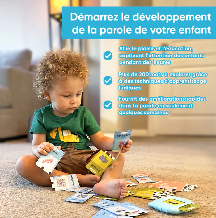 Cartes Flash Parlantes pour Enfants en français et en anglais