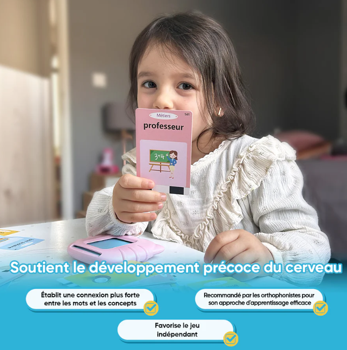 Cartes Flash Parlantes pour Enfants en français et en anglais